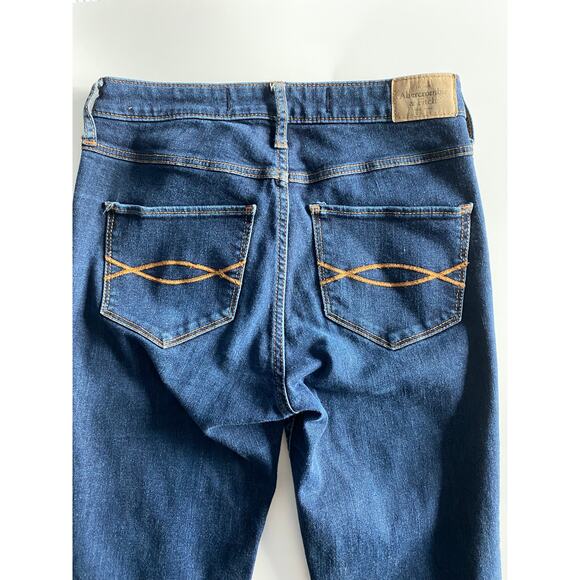 ABERCROMBIE & FITCH Skinny Jeans Sz 2/26 Dark Wash Blue Denim - Picture 3 of 8